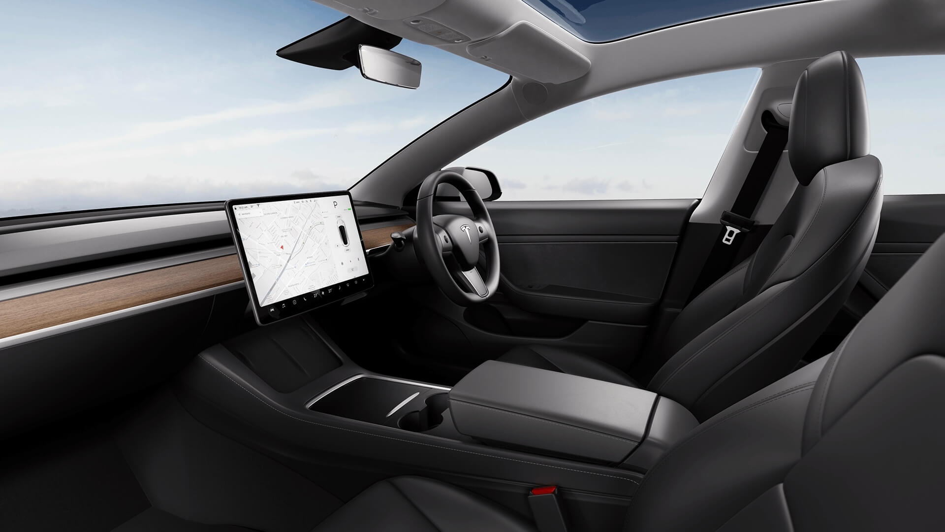 2021 Tesla Model 3 interieur dashboard